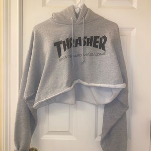 Thrasher Cropped Hoodie
